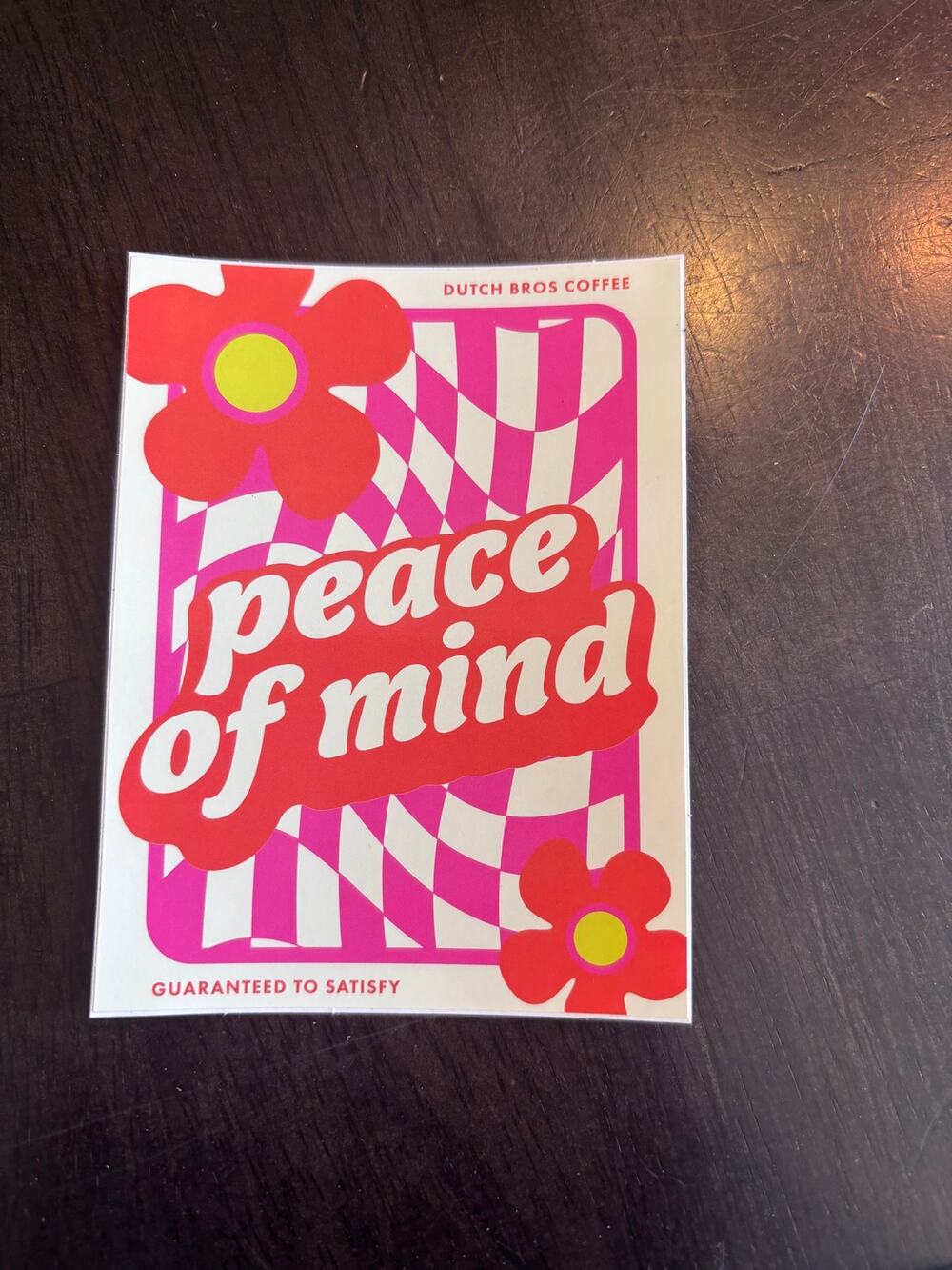 Dutch Bros Coffee "Peace of Mind" sticker